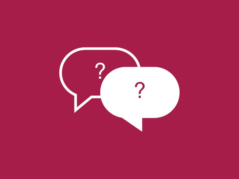 Talebobler med spørgsmålstegn